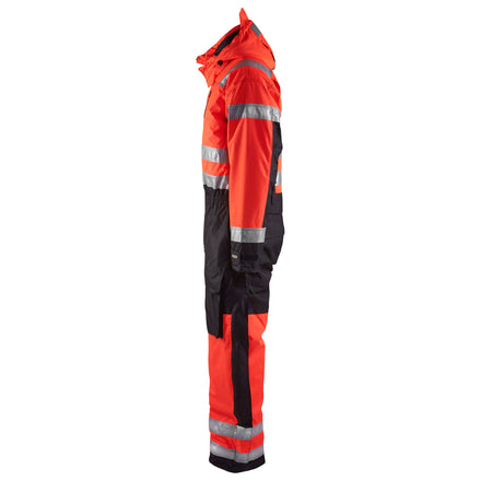 Blaklader 6763 Hi Vis Winter Overall Hi Vis Red Black Left