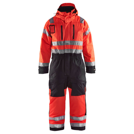 Blaklader 6763 Hi Vis Winter Overall Hi Vis Red Black Main