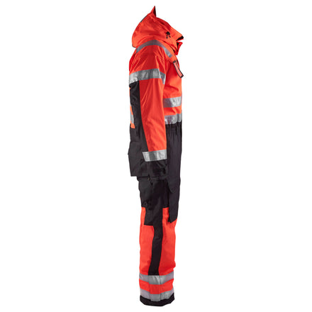 Blaklader 6763 Hi Vis Winter Overall Hi Vis Red Black Right