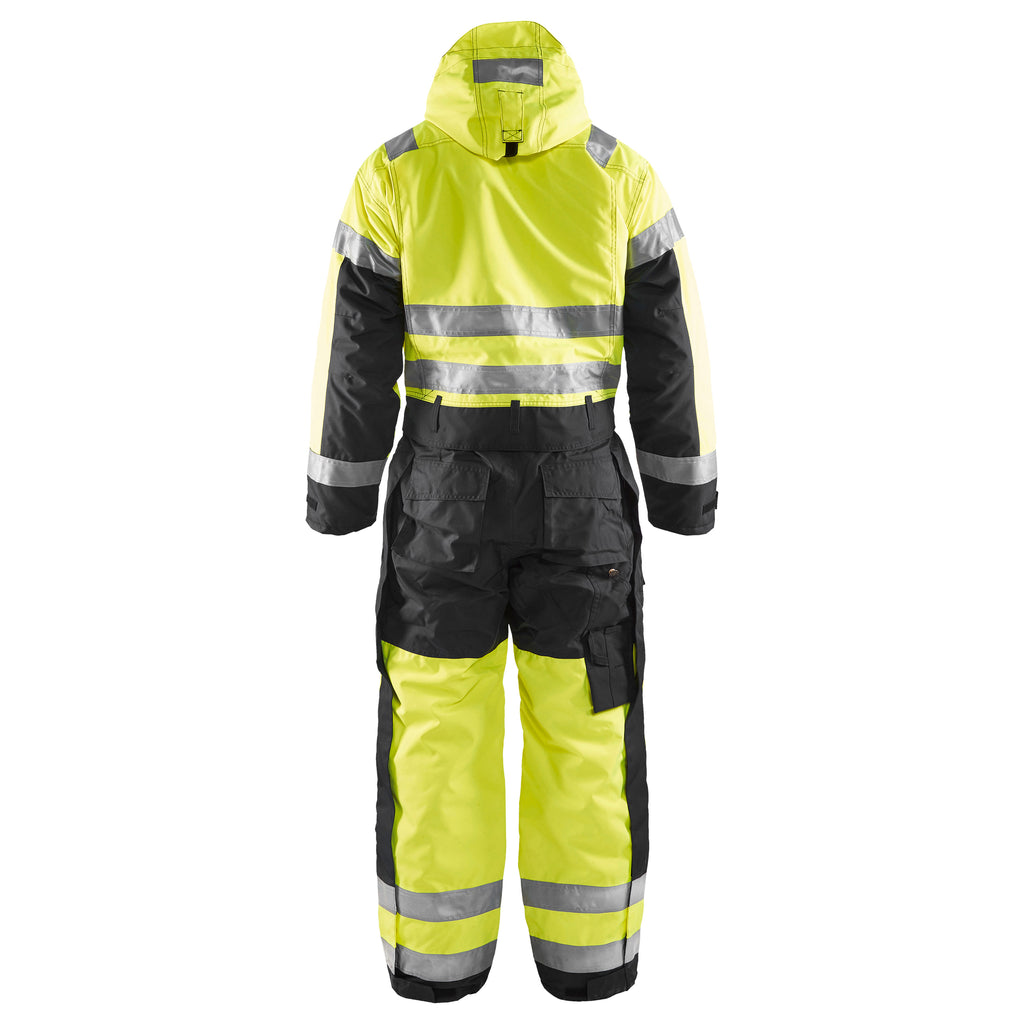 Blaklader 6763 Hi Vis Winter Overall Hi Vis Yellow Black Back