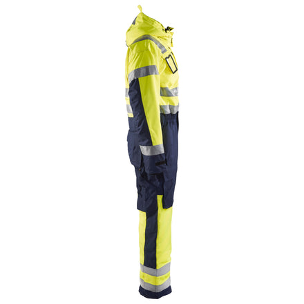 Blaklader 6763 Hi Vis Winter Overall Hi Vis Yellow Navy Blue Right