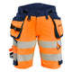 Blaklader 7020 Womens Hi Vis Shorts 4 Way Stretch Hi Vis Orange Navy Blue Main