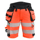 Blaklader 7020 Womens Hi Vis Shorts 4 Way Stretch Hi Vis Red Black Main