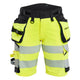 Blaklader 7020 Womens Hi Vis Shorts 4 Way Stretch Hi Vis Yellow Black Main