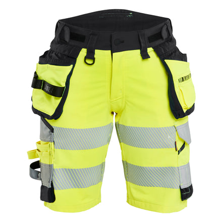 Blaklader 7020 Womens Hi Vis Shorts 4 Way Stretch Hi Vis Yellow Black Main