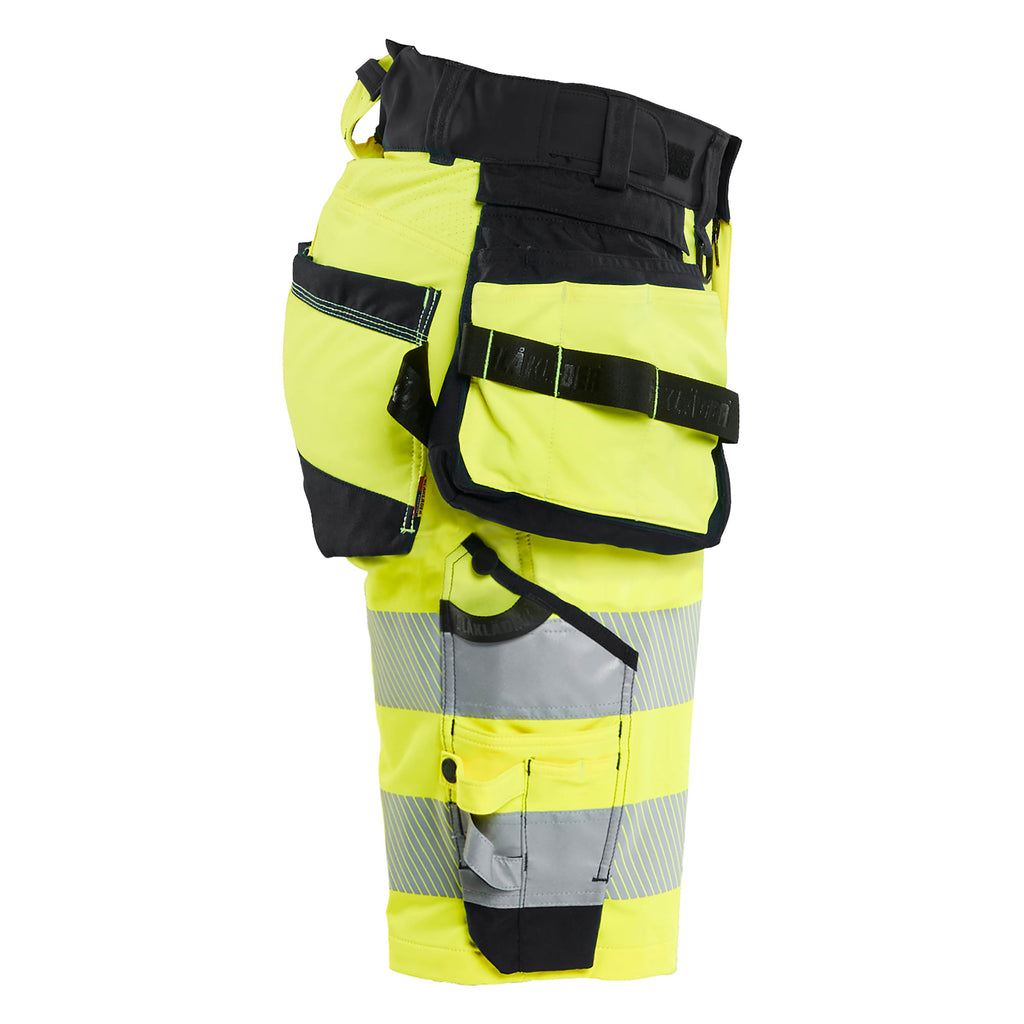 Blaklader 7020 Womens Hi Vis Shorts 4 Way Stretch Hi Vis Yellow Black Right