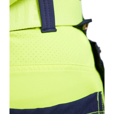 Blaklader 7022 Women’S Hi Vis Trousers 4 Way Stretch Hi Vis Yellow Navy Blue Feature 3