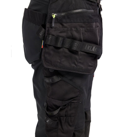 Blaklader 7114 Womens Hi Vis Softshell Trousers Black Hi Vis Yellow Feature 4