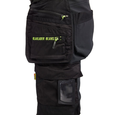 Blaklader 7114 Womens Hi Vis Softshell Trousers Black Hi Vis Yellow Feature 5