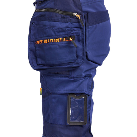 Blaklader 7114 Womens Hi Vis Softshell Trousers Navy Blue Hi Vis Orange Feature 2