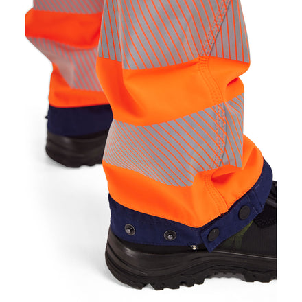 Blaklader 7118 Womens Hi Vis Softshell Trousers Hi Vis Orange Navy Blue Feature 4