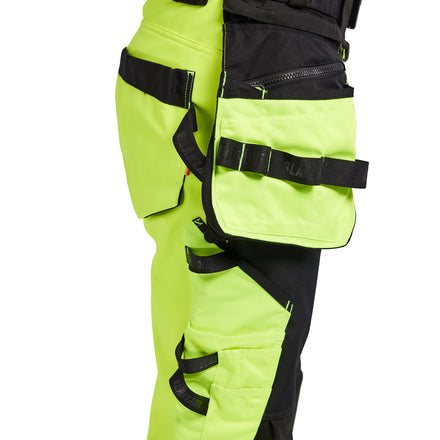 Blaklader 7118 Womens Hi Vis Softshell Trousers Hi Vis Yellow Black Feature 2