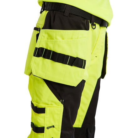 Blaklader 7156 Womens Hi Vis Trousers Hi Vis Yellow Black Feature 1