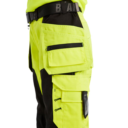 Blaklader 7156 Womens Hi Vis Trousers Hi Vis Yellow Black Feature 2