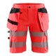 Blaklader 7186 Womens Hi Vis Shorts With Stretch Hi Vis Red Main
