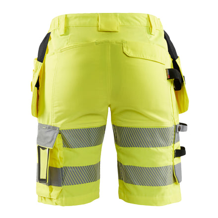 Blaklader 7186 Womens Hi Vis Shorts With Stretch Hi Vis Yellow Back