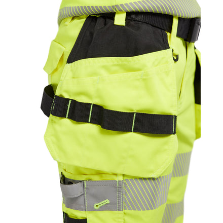 Blaklader 7186 Womens Hi Vis Shorts With Stretch Hi Vis Yellow Feature 1
