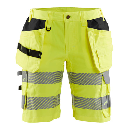 Blaklader 7186 Womens Hi Vis Shorts With Stretch Hi Vis Yellow Main