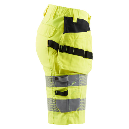 Blaklader 7186 Womens Hi Vis Shorts With Stretch Hi Vis Yellow Right