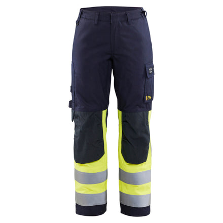 Blaklader 7188 Womens Multinorm Inherent Trousers Navy Blue Hi Vis Yellow Main