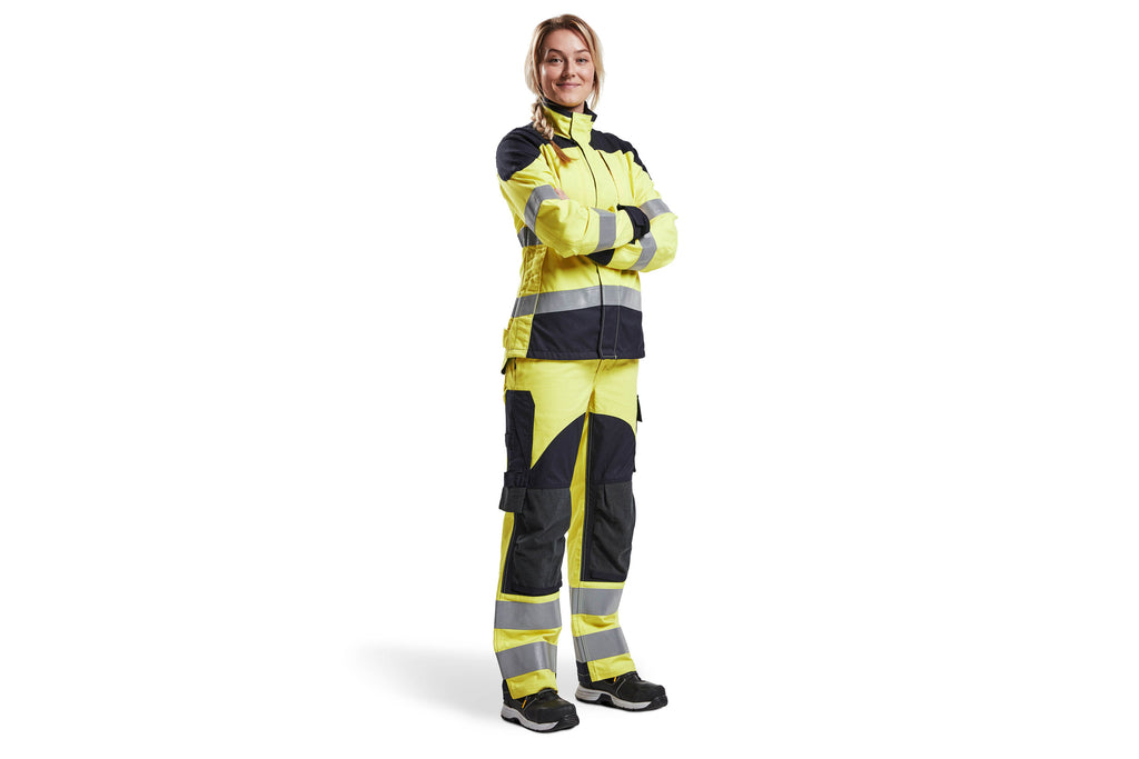 Blaklader 7189 Hi-Vis Yellow/Navy Blue Arc Flash & Fire Retardant Women's Multinorm Inherent Trousers