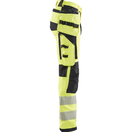 Blaklader 7197 Womens Hi Vis Trousers With 4 Way Stretch Hi Vis Yellow Black Right