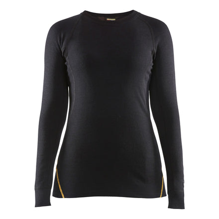 Blaklader 7213 Women’S Flame Resistant Thermal Underwear Top 68 Merino Wool Black