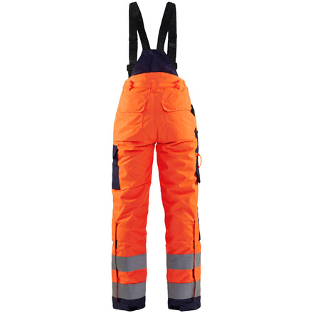 Blaklader 7885 Womens Hi Vis Winter Trousers Hi Vis Orange Navy Blue Back
