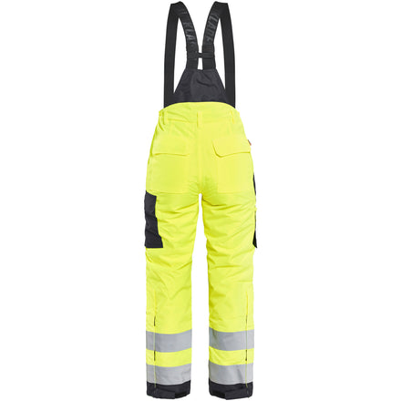 Blaklader 7885 Womens Hi Vis Winter Trousers Hi Vis Yellow Black Back