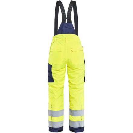 Blaklader 7885 Womens Hi Vis Winter Trousers Hi Vis Yellow Navy Blue Back