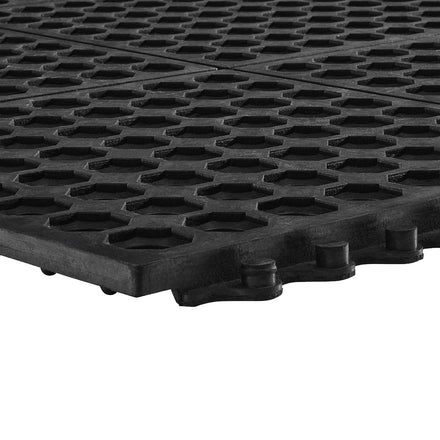Blue Diamond Cushion Link Open Top Interlocking Anti-Fatigue Mat 100% Nitrile 92x92cm