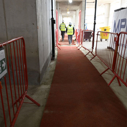 Blue Diamond Spaghetti Site Mat PVC Industrial Matting - 1200mm x 12m