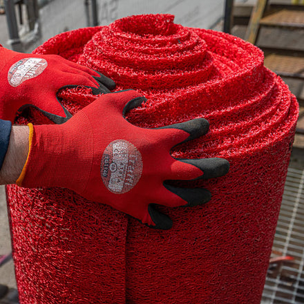 Blue Diamond Spaghetti Site Mat PVC Industrial Matting - 1200mm x 12m