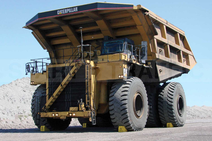 Large Rock truck using 4 MC3011 Monster Wheel Chocks