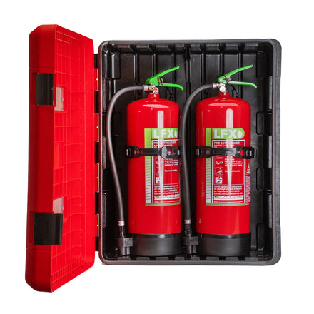 Commander Lithium-Ion Battery Fire Extinguisher Double Cabinet - CB-Li-002-LFX (Empty Cabinet)