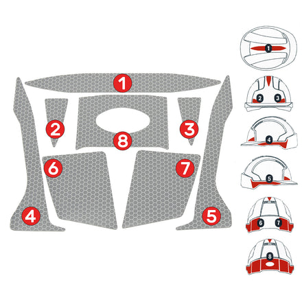 JSP CR2 Reflective Stickers For Evolite Hard Hats