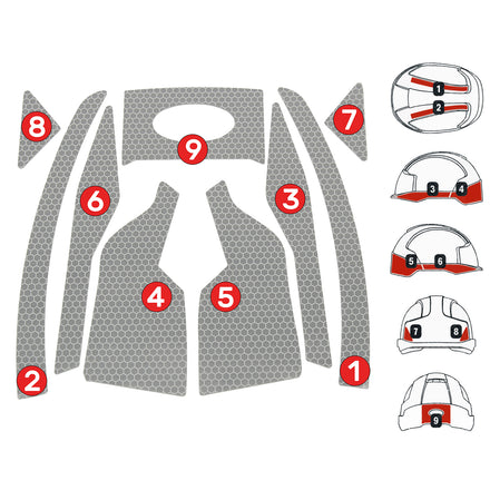 JSP CR2 Reflective Kit For Vistalens / Vistashield Helmets