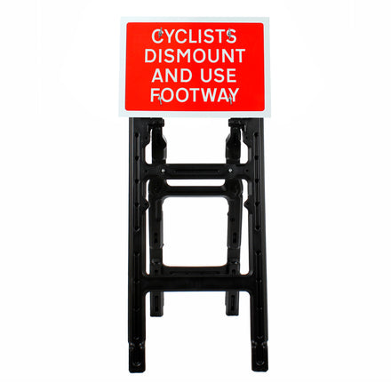 'Cyclists Dismount And Use Other Footway' Sign Diagram 7016 | Quick Fit (face only) | 600x450mm
