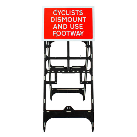 'Cyclists Dismount And Use Other Footway' Sign Diagram 7016 | Quick Fit (face only) | 600x450mm