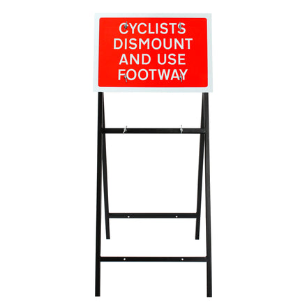 'Cyclists Dismount And Use Other Footway' Sign Diagram 7016 | Quick Fit (face only) | 600x450mm