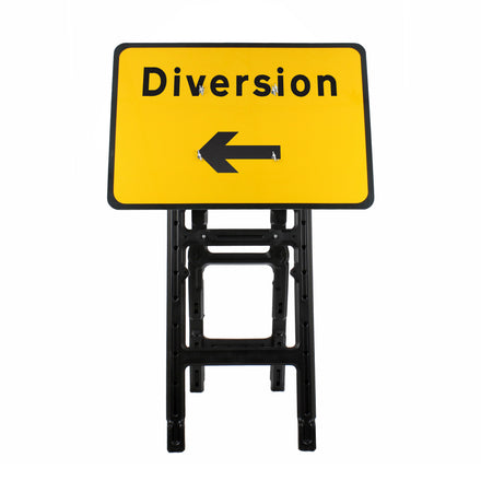 Diversion Left Sign Diagram 2702 | Quick Fit (face only) | 1050x750mm
