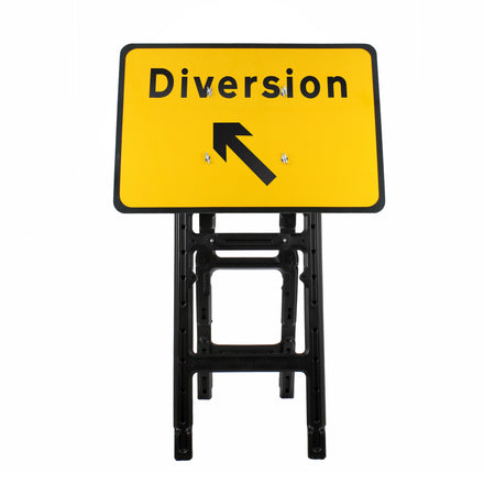 Diversion Up Left Sign Diagram 2702 | Quick Fit (Face Only) | 1050x750mm