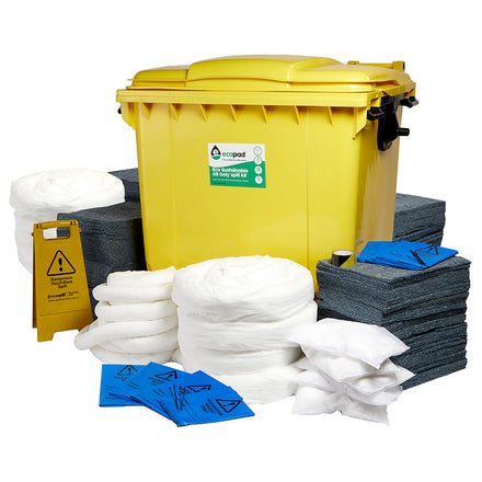 ecospill-eco-sustainable-1000l-oil-only-spill-response-kit-4-wheel-pe-bin