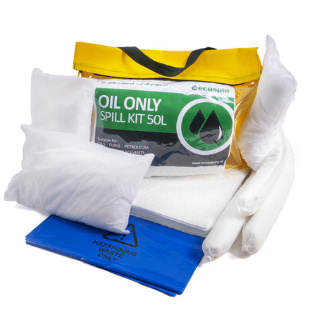 Ecospill Oil Only Spill Kit Vinyl Holdall - 50L