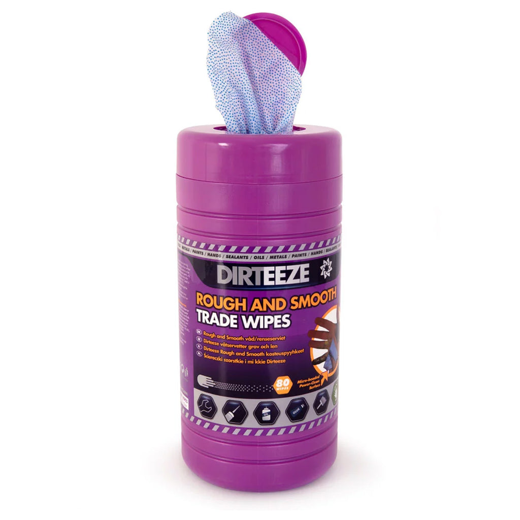 Ecospill Rough & Smooth Tub of 80 Wipes Jumbo Micro-Beaded Cloths 22x20cm Degreaser