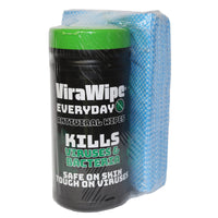 Fentex 2 Litre Tubs of 100 Large ViraWipes Wrapped with 50 x (35cm x 49cm) Dry Wipes (Full Box of 6)