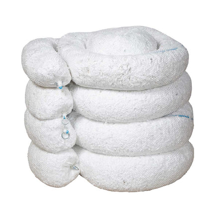 Fentex Marine Oil and Fuel Booms (No Inner Sock) - Net - Rope - Clips and Rings - Poly Pack (Pack of 4)