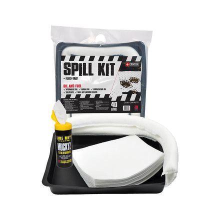 Fentex Oil and Fuel Spill Kit with Flexi Tray