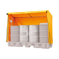 Fentex Framed Cover for 4 Drum In-Line Spill Pallet - Yellow