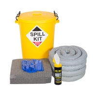 Fentex General Purpose Spill Kit - Yellow Plastic Drum - 90L